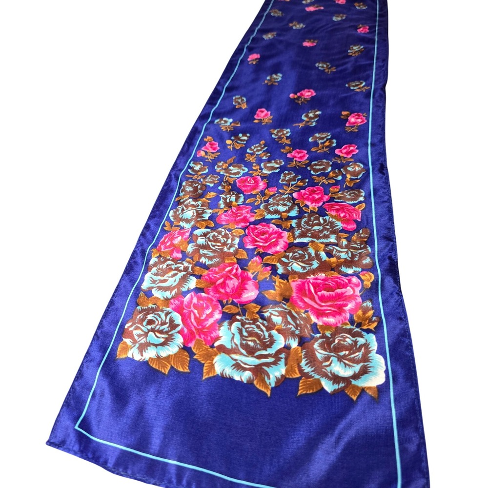 Head Neck Scarf Belt Shawl Sash Bandana Beach Cover-up Hankie Tie 52"x9" VTG
